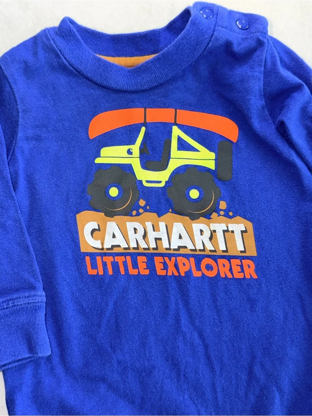 Carhartt Royal Blue Little Explorer Graphic Bodysuit